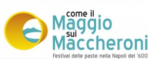 Il logo del festival di Napoli "Come il Maggio sui Maccheroni"