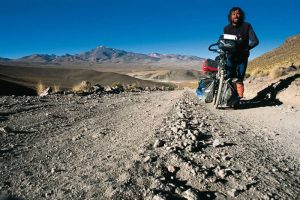 Il ciclonauta e scrittore Claude Marthaler in Bolivia