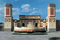 La facciata della Villa Favorita sulla costa di Ercolano