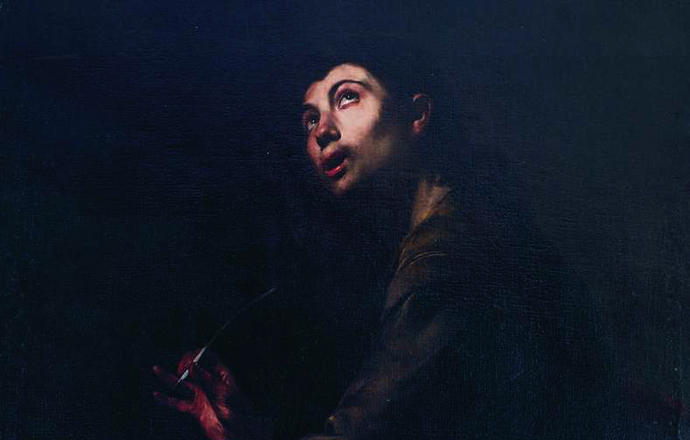 Barocco napoletano: Cavallino, San Giovanni Evangelista, Napoli coll. privata (dettaglio)