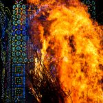 Il focarone e le luminarie della festa di Sant'Antonio a Cicciano (ph Daniele D'Ari)