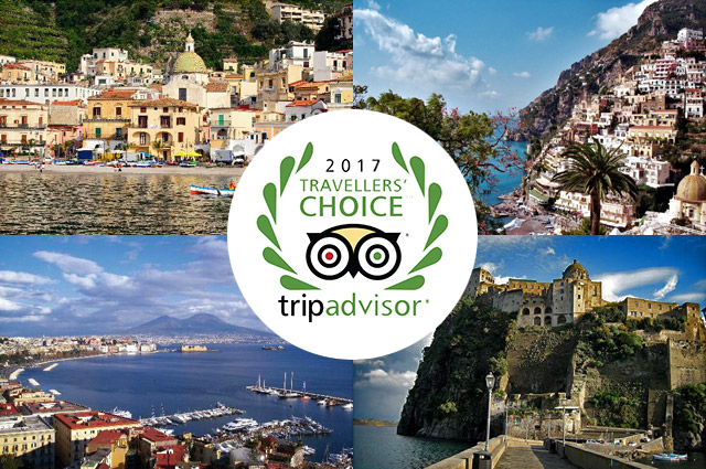La Campania premiata ai Travellers' Choice Destinations Awards 2017 di Tripadvisor