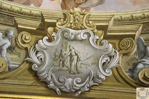 Un affresco nella Cappella Bianchi della Giustizia nell'Ospedale degli Incurabili a Napoli