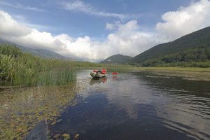 In kayak sul lago Maetse