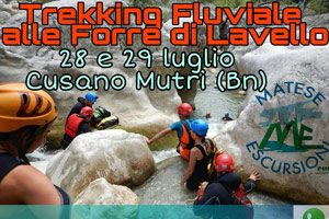 Trekking fluviale nelle forre di Lavello