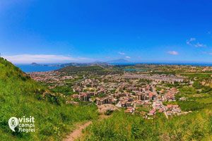 Panorama dal cratere del Gauro, Campi Flegrei