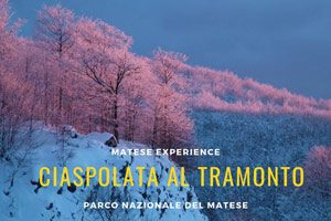 Ciaspolata al tramonto nel Parco del Matese