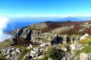 Panorama dalla cresta della Conocchia sul Faito 