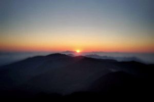 tramonto sull'Alta Via del Monti Lattari